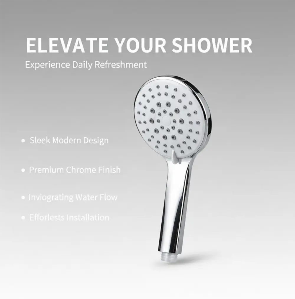 Self Cleaning Shower Head With Anti Leak Anti Clog Function
