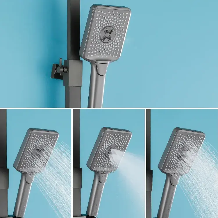 One Key Stop Shower Head with Self-purgatio Nozzles