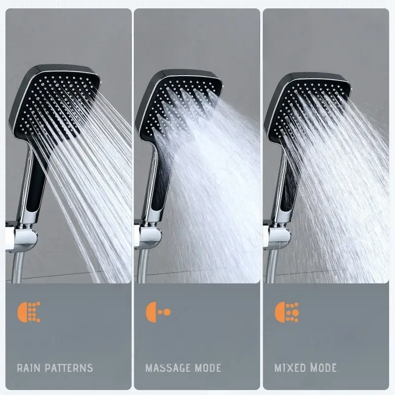 Self-Mundatio Handheld Shower caput cum Anti-Clog Silicone Nozzles